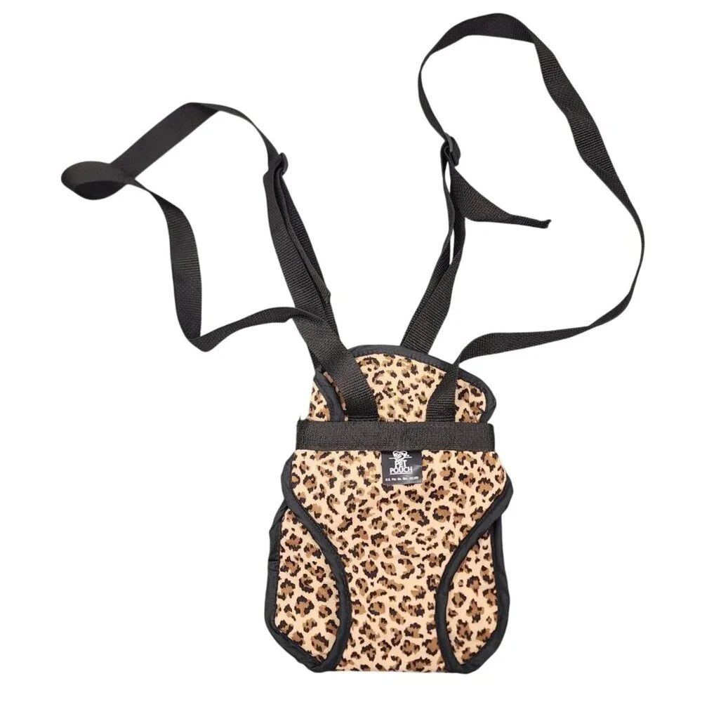Leopard Animal Print Pet Pouch Carrier Sling Bag Dyanne Inc Small Dog Cat